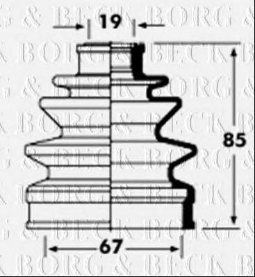 BORG & BECK bcb2355 -  Пыльник, приводной вал